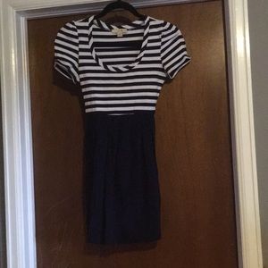 Navy and white dress, SP